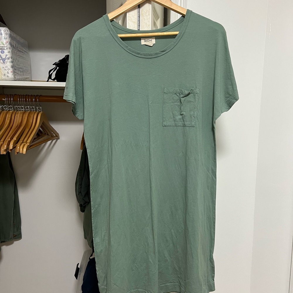 Upwest t shirt dress, size M, green